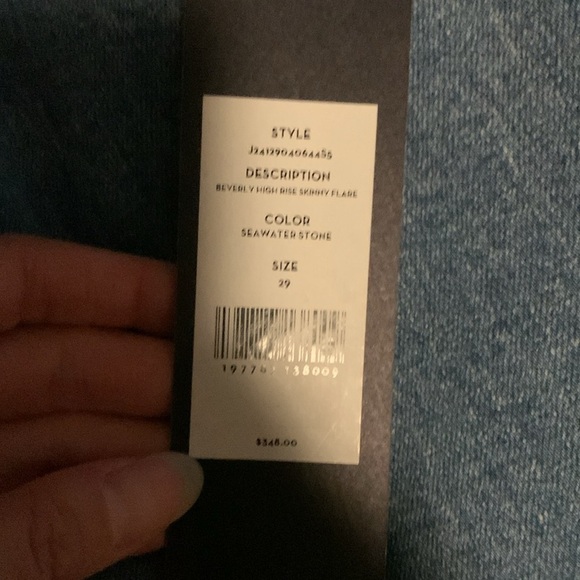 Veronica Beard Beverly flare jeans with patch in seawaterstone NWT - Picture 8 of 8